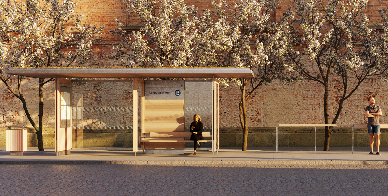 Gottlieb Paludan Architects wins competition for transit stops with modular design in wood