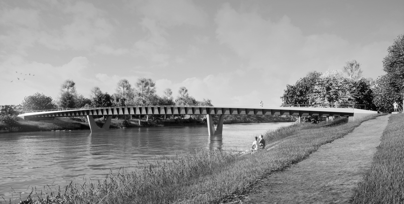 New bridge in Mühlau, Switzerland