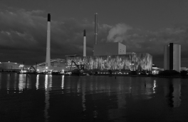 Amager Power Station in Copenhagen is now illuminated