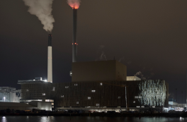 Trial lighting on Amager Power Station BIO4